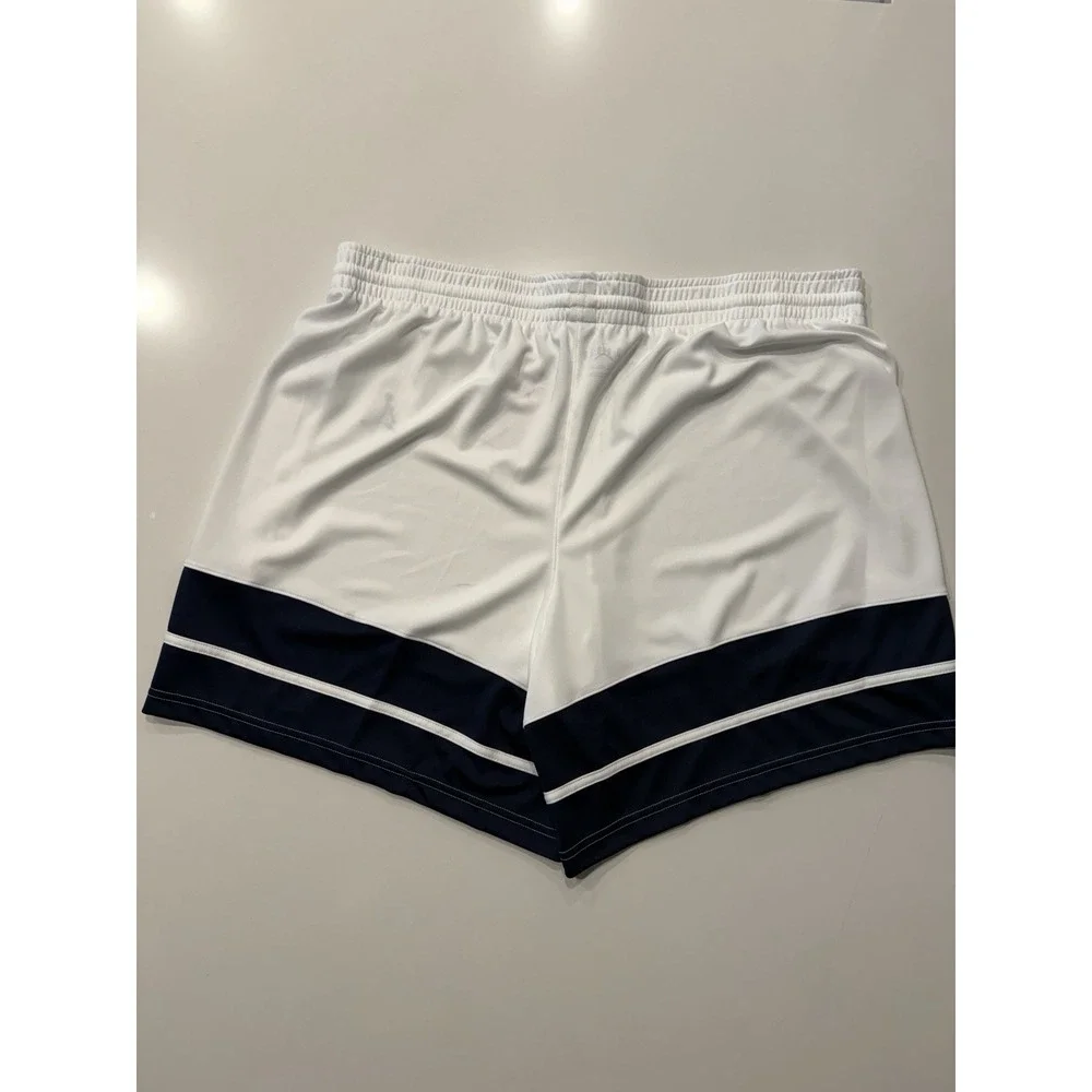 Jordan Stock Overtime Basketball Game Shorts White Navy FQ5375-107 Mens 4XL NWT